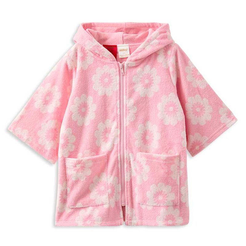 Milky Floral Terry Towelling Cover Up image number 0